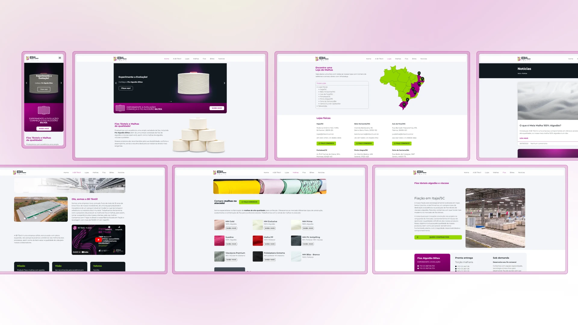 Slide 02 — Detalhe de seção do novo site